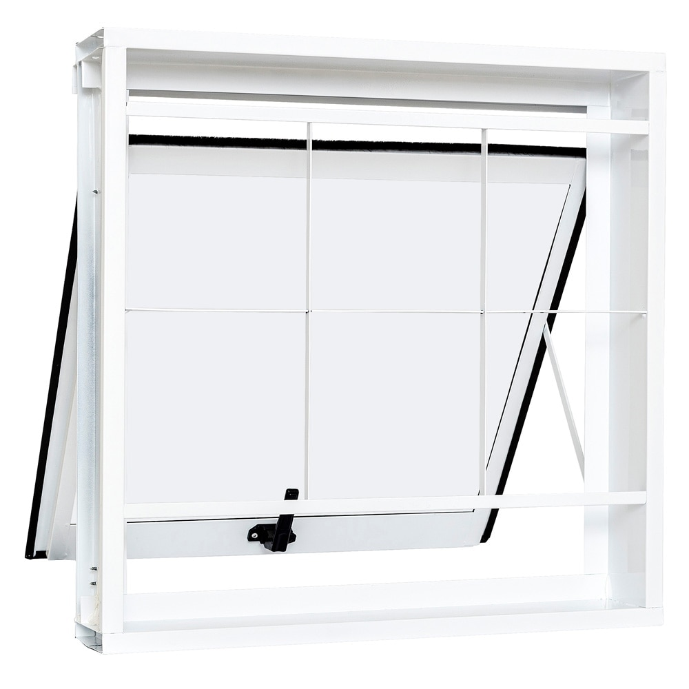 Janela de Aço Maxim-ar Ramassol com grade UnicSol 1018234 Branco , 80 x 60 cm Janela de Aço Maxim-ar Ramassol com grade UnicSol 1018234 Branco , 80 x 60 cm