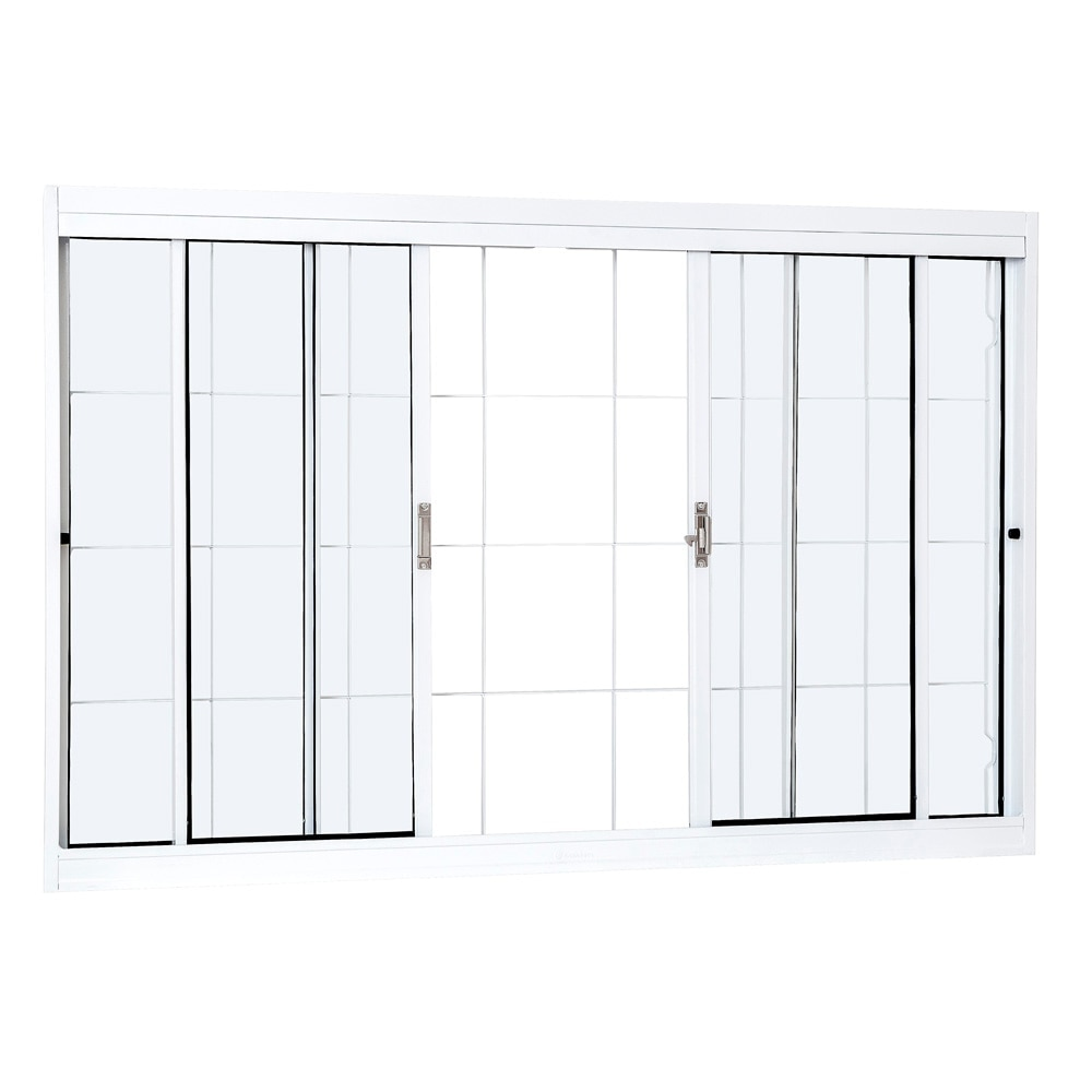 Janela de Correr Aço Vitrô Ramassol com grade UnicSol 1016120 Branco, 120 x 100 cm Janela de Correr Aço Vitrô Ramassol com grade UnicSol 1016120 Branco, 120 x 100 cm