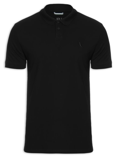Polo Masculina Pima Piquet - Preto