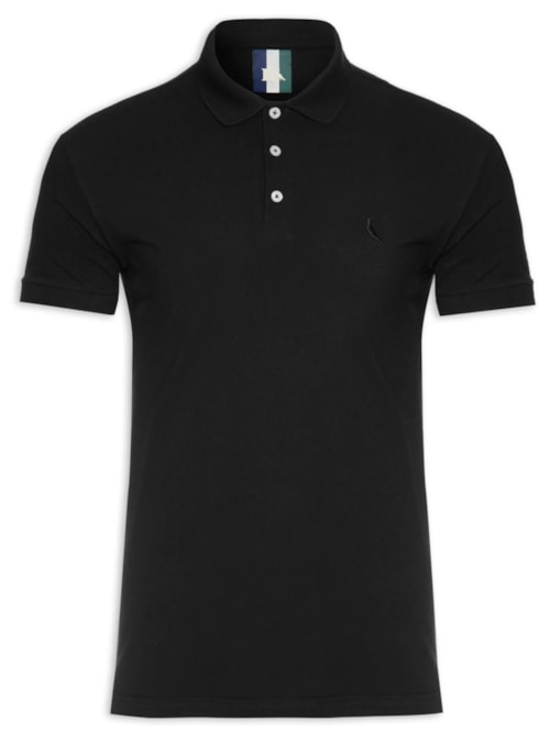 Pólo Masculina Manga Curta Piquet Classica - Preto Pólo Masculina Manga Curta Piquet Classica - Preto