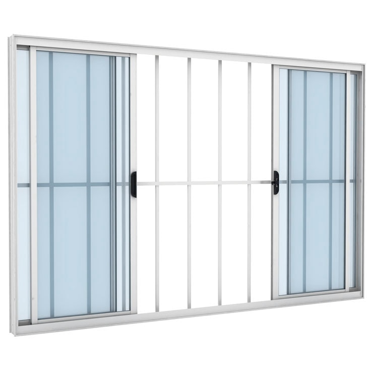 Janela de Correr Vitrô de Alumínio Ramassol Slim Modular com Grade 41138, Branco, 120 x 100 cm Janela de Correr Vitrô de Alumínio Ramassol Slim Modular com Grade 41138, Branco, 120 x 100 cm