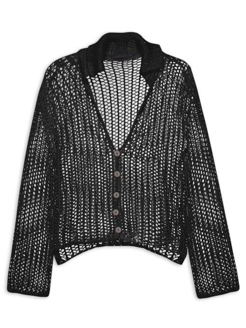 Camisa Feminina Manga Longa De Tricot - Preto Camisa Feminina Manga Longa De Tricot - Preto