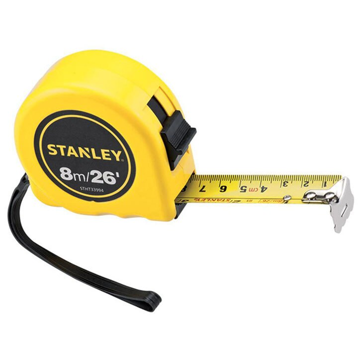 Trena Universal Stanley com Botão de Trava, 8 metros, STHT33994 Trena Universal Stanley com Botão de Trava, 8 metros, STHT33994