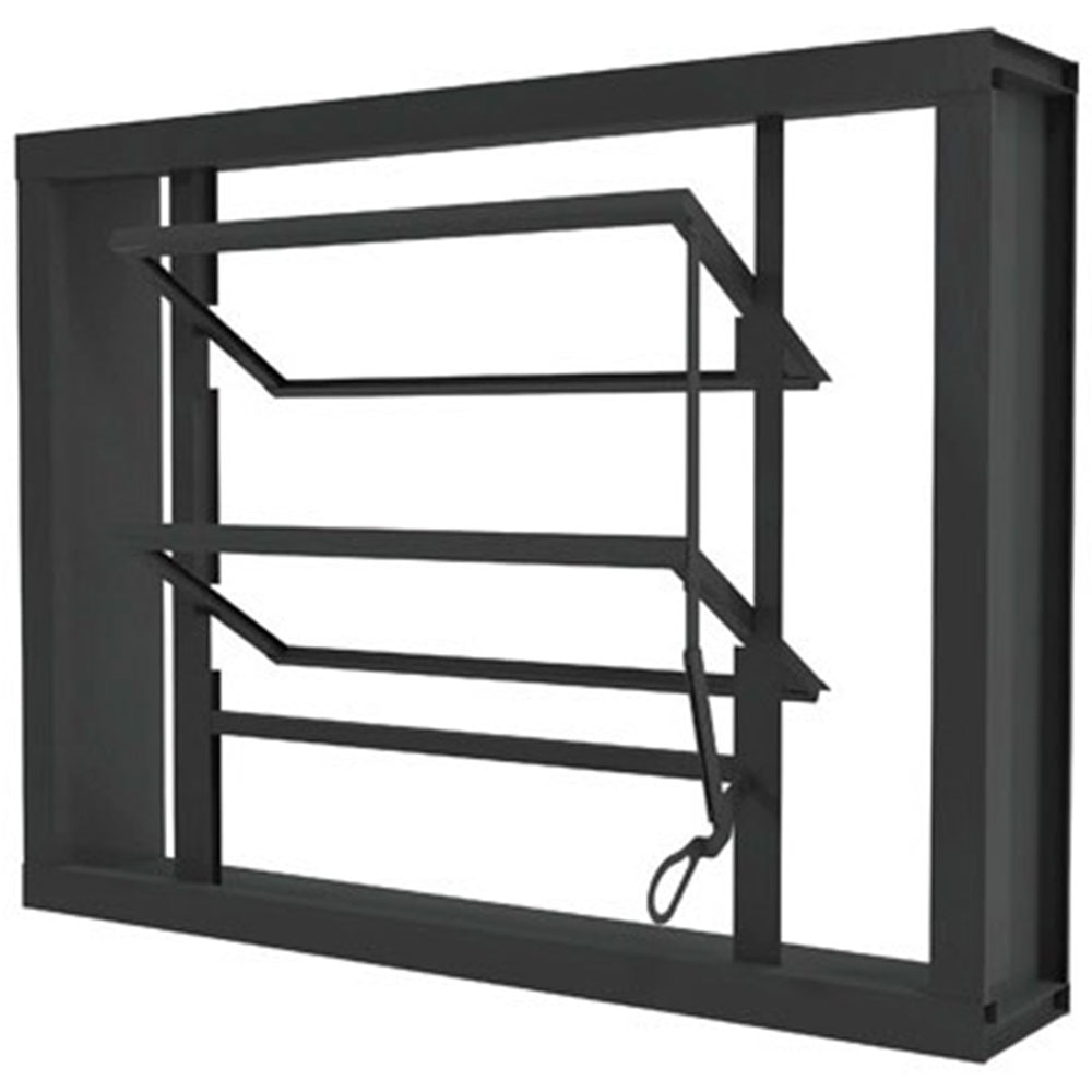 Janela de Aço Ramassol Romex Basculante com Grade 970867, Cinza 80 x 60 cm Janela de Aço Ramassol Romex Basculante com Grade 970867, Cinza 80 x 60 cm