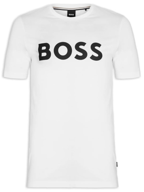 Camiseta Masculina Manga Curta Estampada Tiburt - Branco