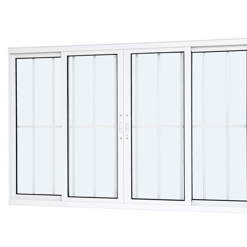 Janela de Correr Vitrô de Alumínio Ramassol Brize com Grade 41176, Branco, 200 x 100 cm Janela de Correr Vitrô de Alumínio Ramassol Brize com Grade 41176, Branco, 200 x 100 cm