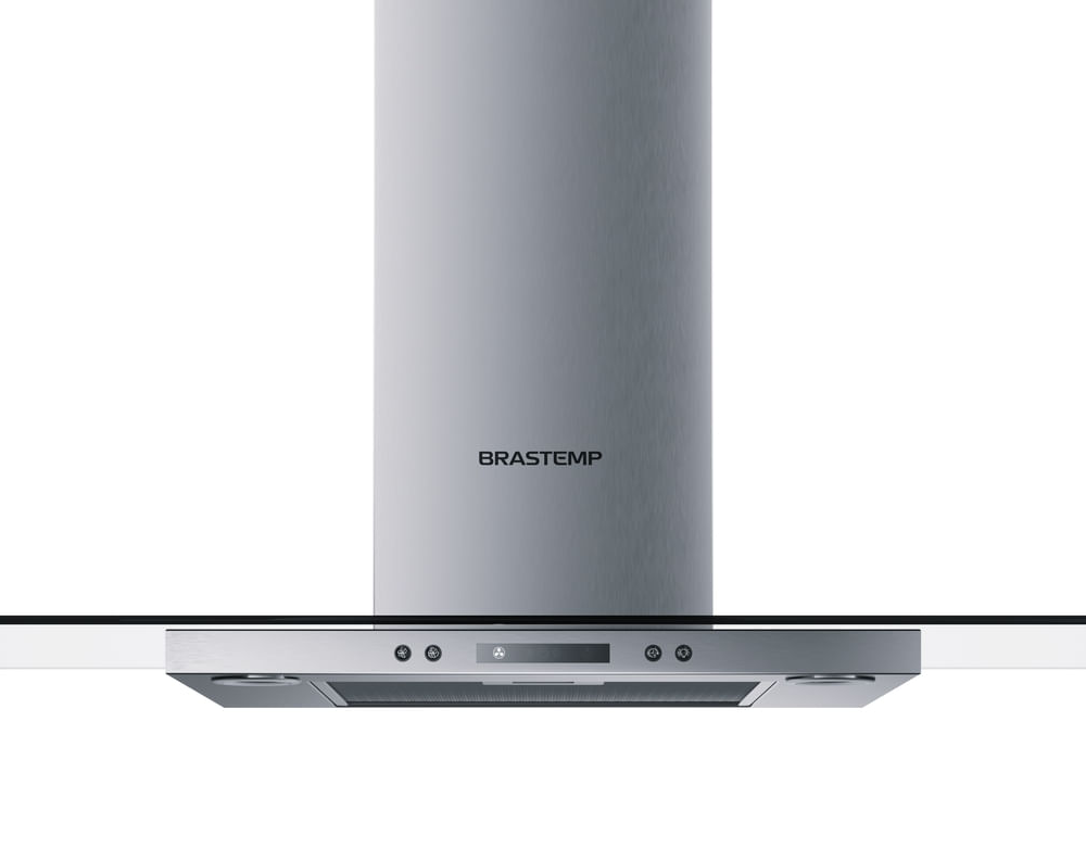 Coifa Vidro Plano Parede Brastemp 90cm Inox - Bap90ar 110V Coifa Vidro Plano Parede Brastemp 90cm Inox - Bap90ar 110V