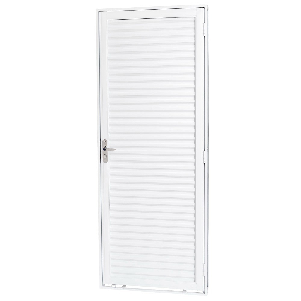 Kit Porta de Aço Laminada Ramassol Unic Sol, Abertura à Esquerda, Branca, 215 x 83 cm Kit Porta de Aço Laminada Ramassol Unic Sol, Abertura à Esquerda, Branca, 215 x 83 cm