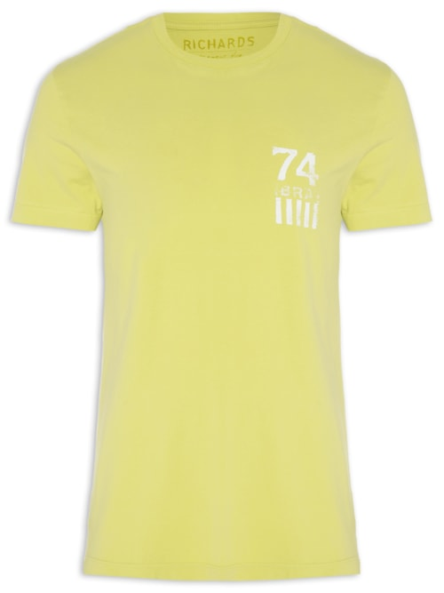 Camiseta Masculina Brasão Cup - Amarelo Camiseta Masculina Brasão Cup - Amarelo