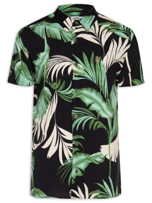 Camisa Masculina Manga Curta Garden Green - Preto Camisa Masculina Manga Curta Garden Green - Preto