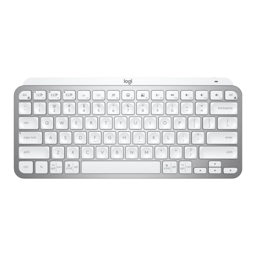 Teclado Logitech MX Keys Mini Bluetooth S/Fio Cinza Claro