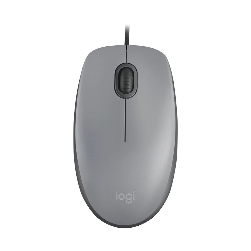 Mouse Logitech M110 3 Botões C/ Fio 1,8m 1000DPI Cinza