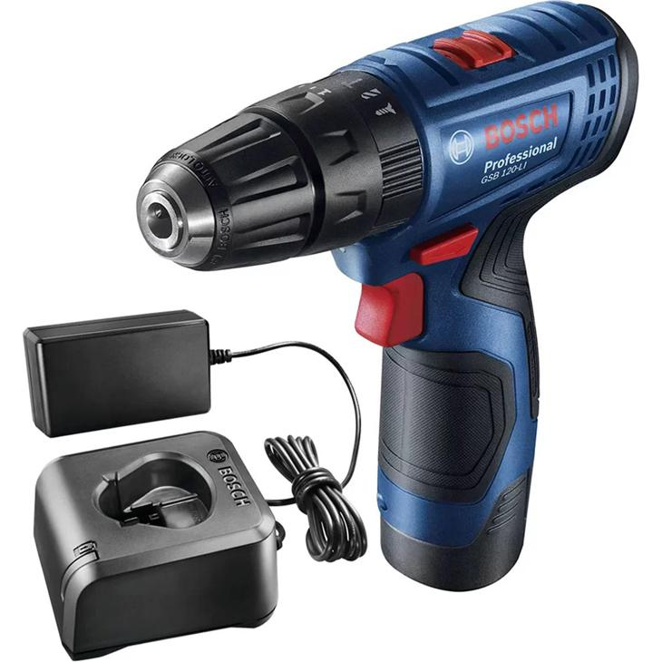 Furadeira e Parafusadeira à Bateria Bosch Impacto GSB 120 LI, 12 Volts