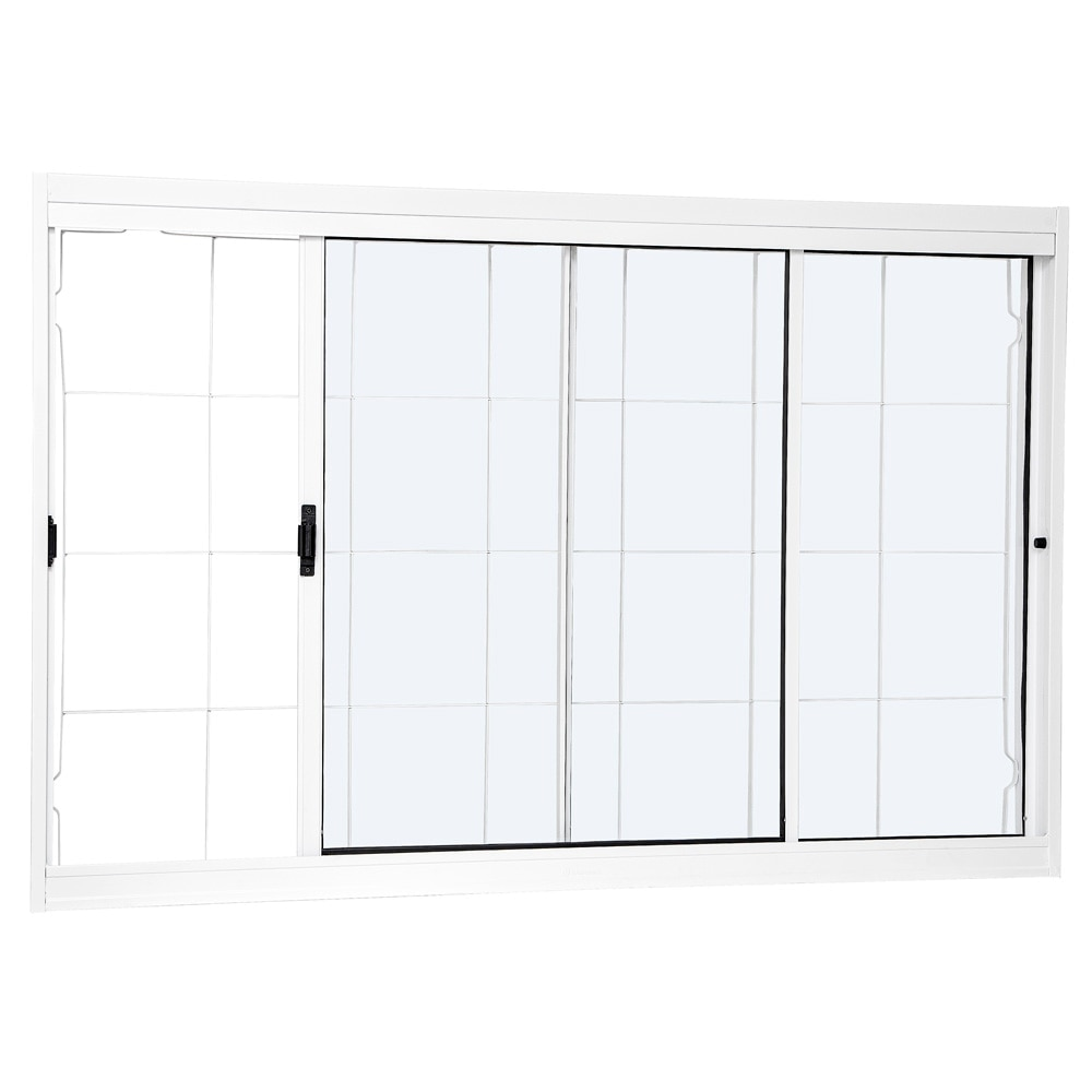 Janela de Correr Aço Vitrô Ramassol com grade UnicSol 1016113 Branco, 120 x 100 cm Janela de Correr Aço Vitrô Ramassol com grade UnicSol 1016113 Branco, 120 x 100 cm