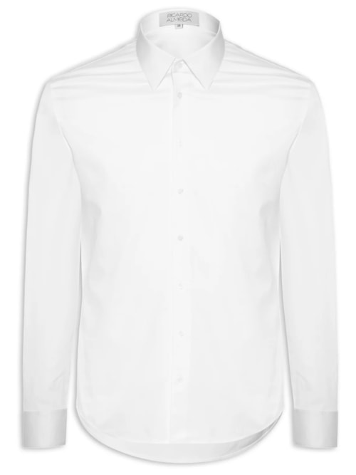 Camisa Social Masculina Austin Slim Fit Algodão Pima - Branco