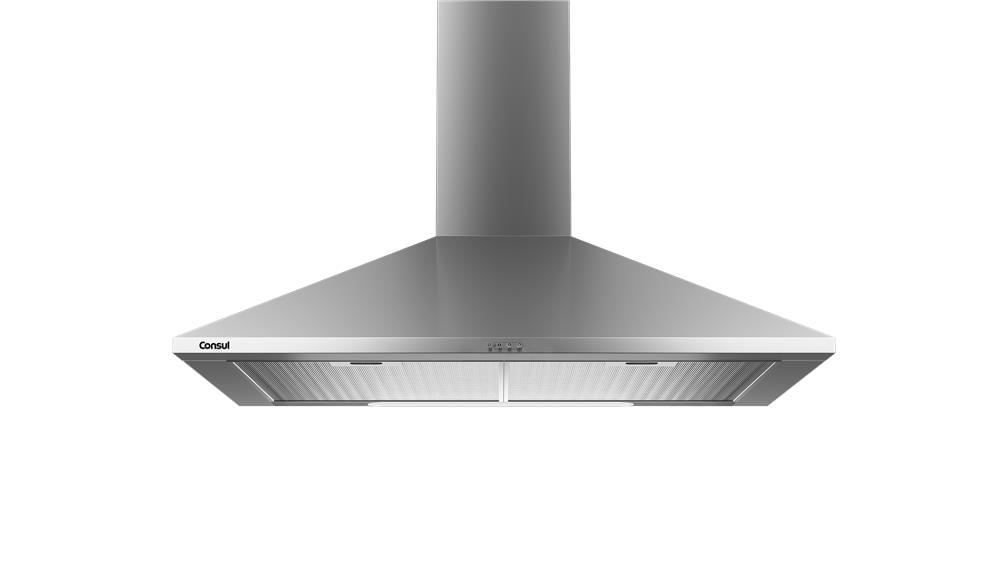 Coifa De Parede Consul 60 Cm Inox Piramidal 4 Bocas Com Duplo Filtro - Ca060br 220V Coifa De Parede Consul 60 Cm Inox Piramidal 4 Bocas Com Duplo Filtro - Ca060br 220V