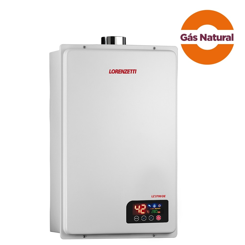 Aquecedor de Água Gás Natural Lorenzetti LZ3700DE, 37 Litros, Exaustão Forçada Aquecedor de Água Gás Natural Lorenzetti LZ3700DE, 37 Litros, Exaustão Forçada