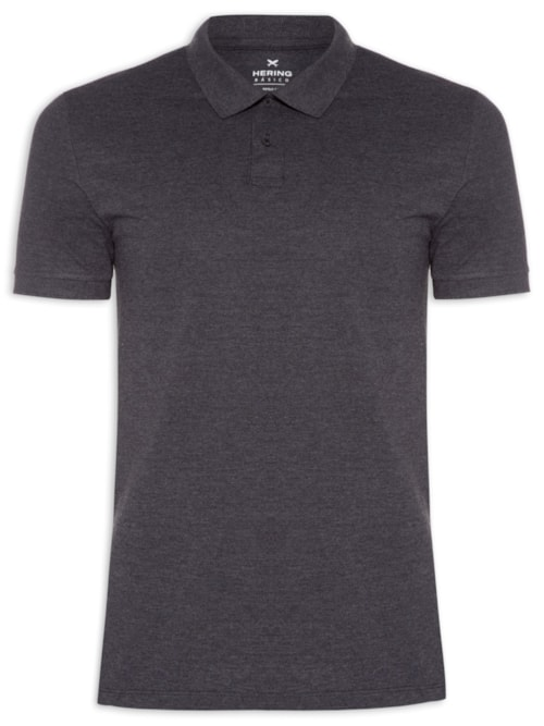Polo Masculina Lisa - Cinza