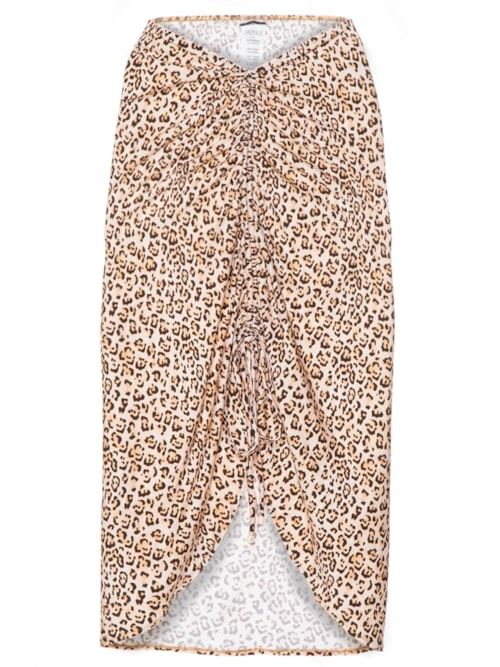 Saia Com Regulagem Onça Casati - Animal Print Saia Com Regulagem Onça Casati - Animal Print