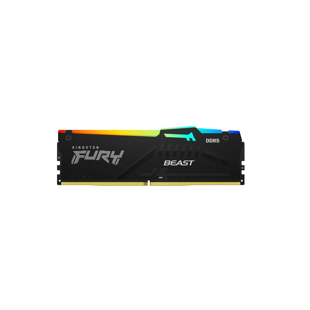 Memória Gamer Kingston Fury Beast 16GB DDR5 5200MHz RGB - KF552C40BBA-16