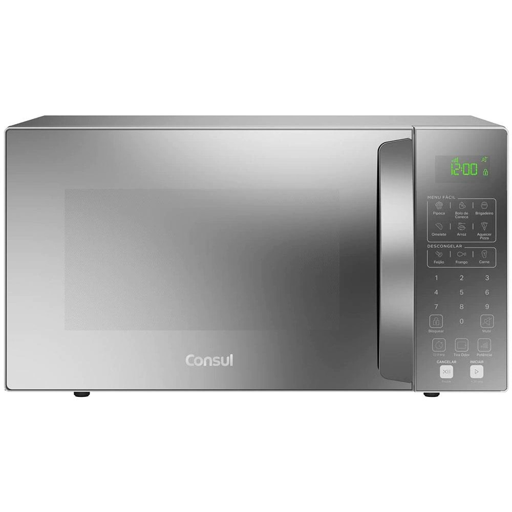 Micro-ondas Consul 32 Litros CMS46AR Cor Cinza Espelhado com Menu Fácil, 110 Volts