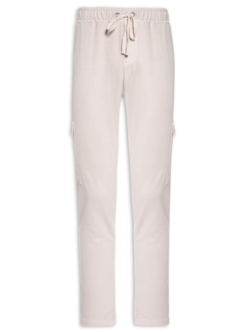 Calça Moletom Cargo - Bege