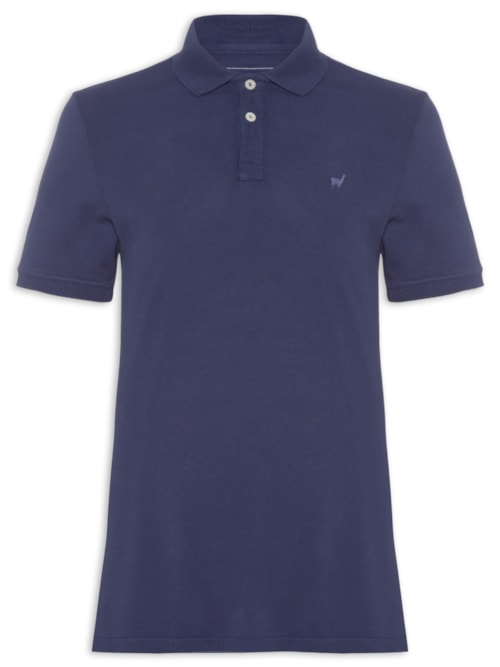Polo Masculina Lhama Malha Piquet - Azul Polo Masculina Lhama Malha Piquet - Azul