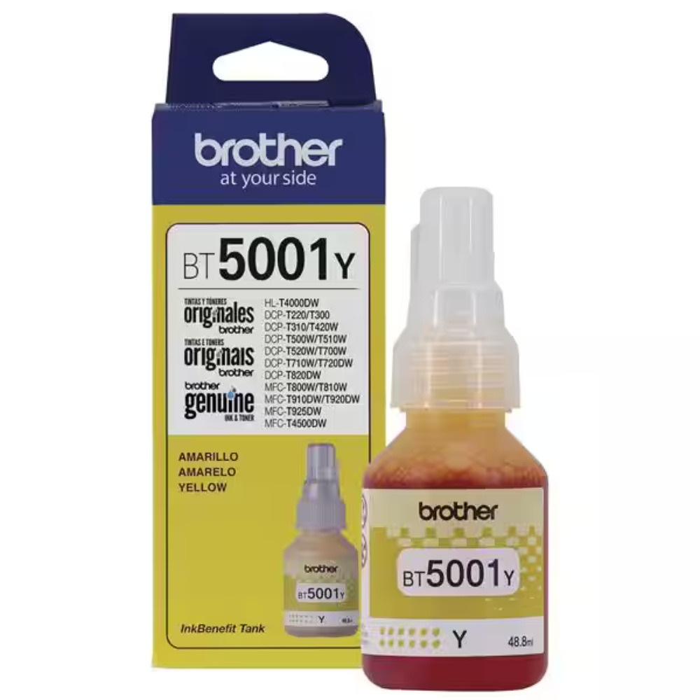 Refil de Tinta Brother Amarelo BT5001Y