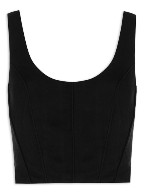 Top Cropped Irene - Preto Top Cropped Irene - Preto