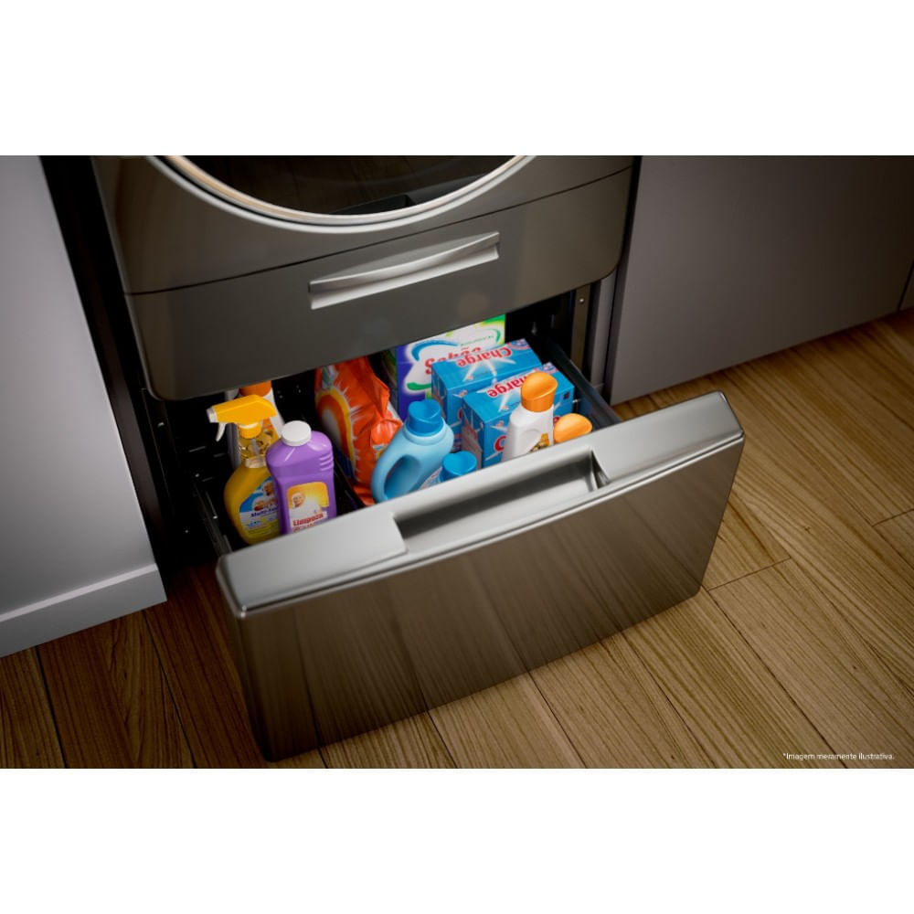 Pedestal Organizador Para Máquina De Lavar Front Load Brastemp 15Kg Outlet - B5p15bsona_Out Brastemp