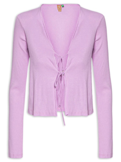 Blusa Feminina Amarração Rib - Roxo Blusa Feminina Amarração Rib - Roxo