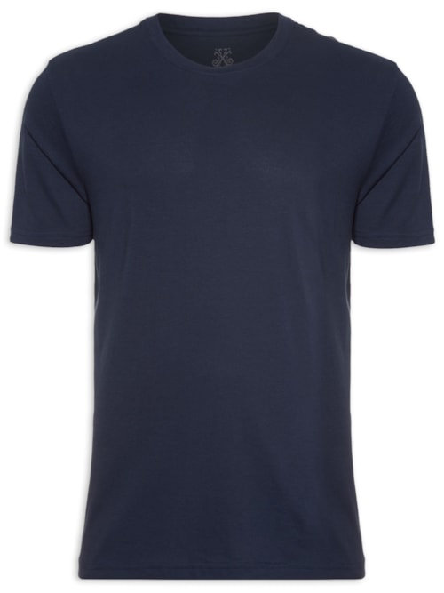 Camiseta Masculina Basic Pima - Azul Camiseta Masculina Basic Pima - Azul
