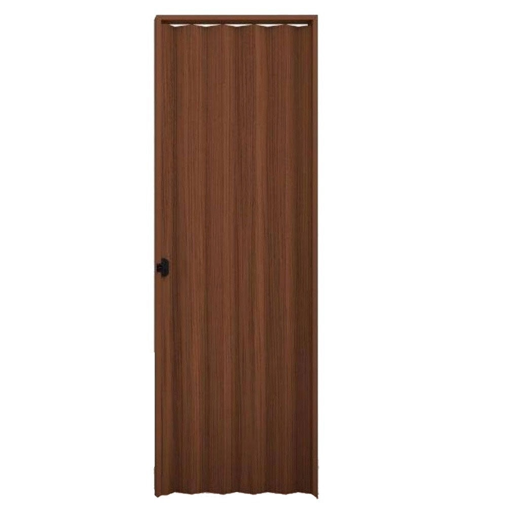 Porta Sanfonada Interna Plasbil PVC Relevo Mogno, 210 x 80 cm Porta Sanfonada Interna Plasbil PVC Relevo Mogno, 210 x 80 cm