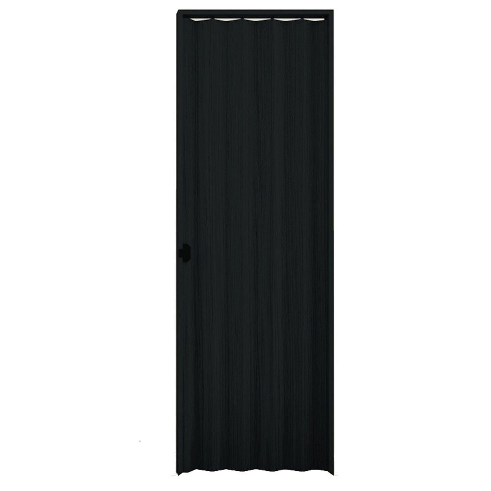 Porta Sanfonada Interna Plasbil PVC Relevo Preto, 210 x 70 cm Porta Sanfonada Interna Plasbil PVC Relevo Preto, 210 x 70 cm