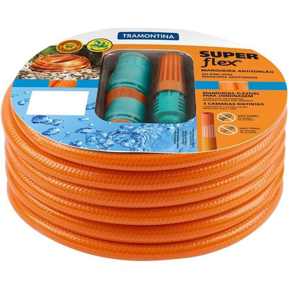 Mangueira Super Flex para Jardim Tramontina Antitorção, 1/2, 20 metros Mangueira Super Flex para Jardim Tramontina Antitorção, 1/2, 20 metros
