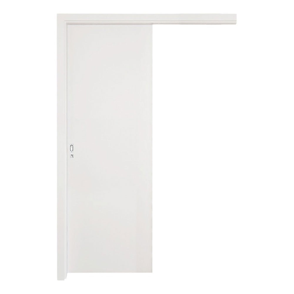 Kit Porta de Correr Interna Pinhal 10 a 15 cm, Branco Acabado, 213 x 60 cm Kit Porta de Correr Interna Pinhal 10 a 15 cm, Branco Acabado, 213 x 60 cm
