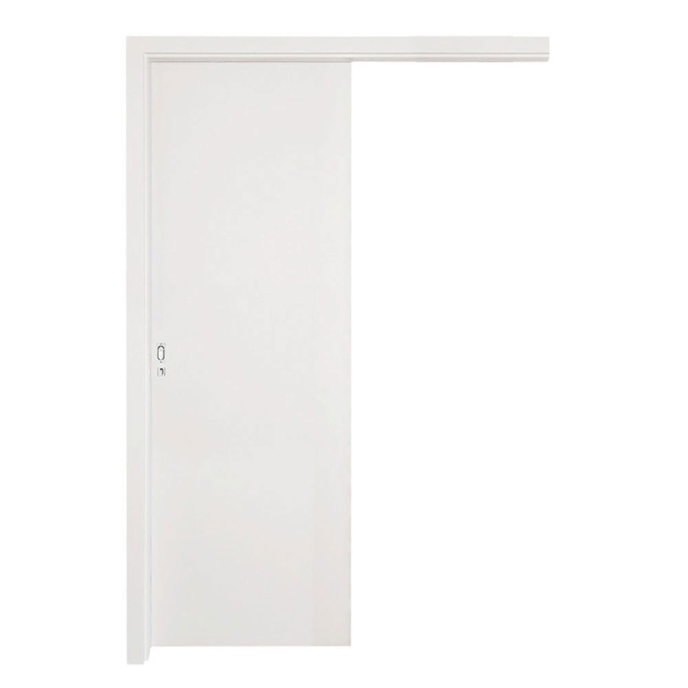 Kit Porta de Correr Interna Pinhal 10 a 15 cm, Branco Acabado, 213 x 70 cm Kit Porta de Correr Interna Pinhal 10 a 15 cm, Branco Acabado, 213 x 70 cm