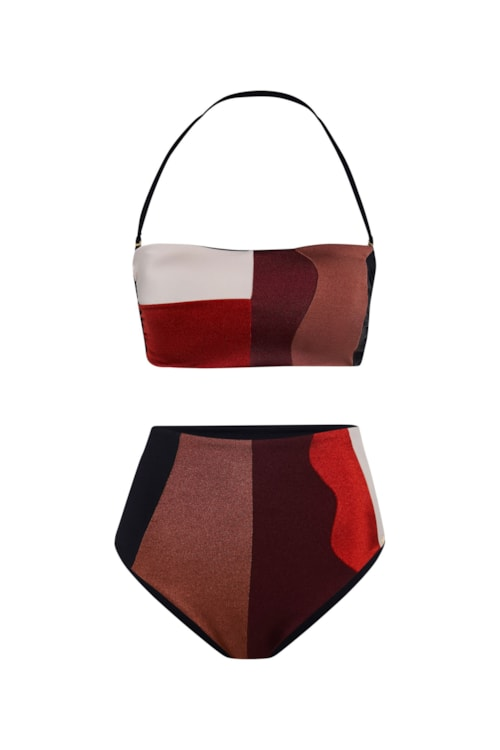 Calcinha biquíni Hot Pant Waves Preto