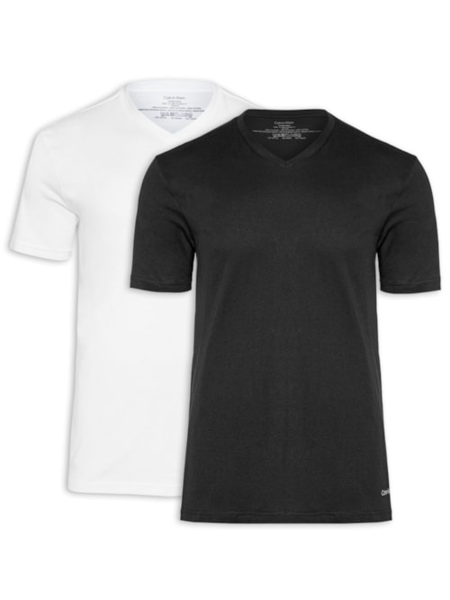 Kit de Camisetas Masculinas V-neck 2 Peças Kit de Camisetas Masculinas V-neck 2 Peças