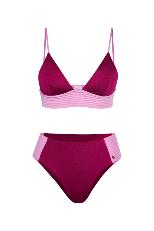 Top biquíni Falésias Fabi - Rosa Top biquíni Falésias Fabi - Rosa