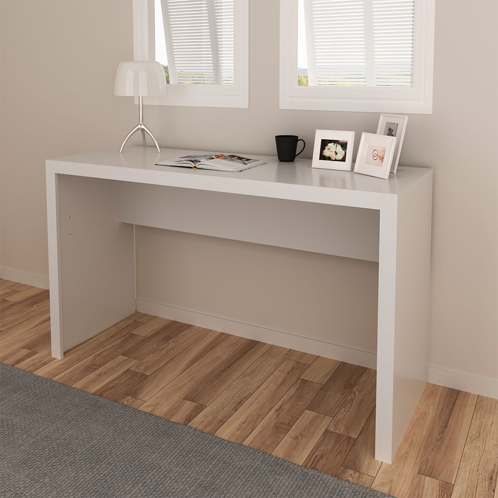 Escrivaninha Tecno Mobili, Branco, 127 cm
