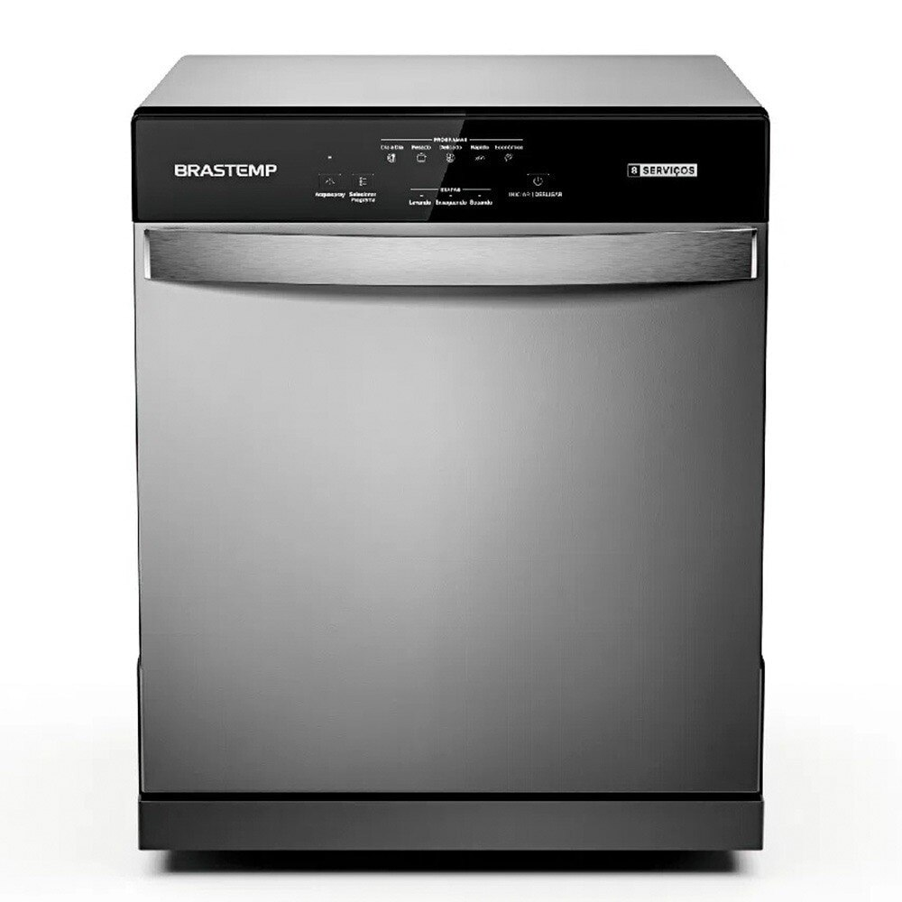 Lava-Louças Brastemp 8 Serviços com Função Acquaspray BLF08BS Cinza, 110 Volts