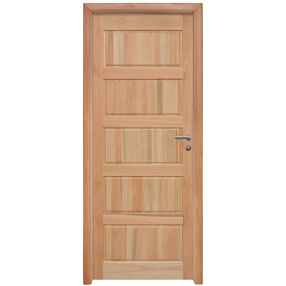 Kit Porta de Madeira Eucalipto Rondosul P06 Externa, Abertura à Esquerda 213x85 cm Kit Porta de Madeira Eucalipto Rondosul P06 Externa, Abertura à Esquerda 213x85 cm