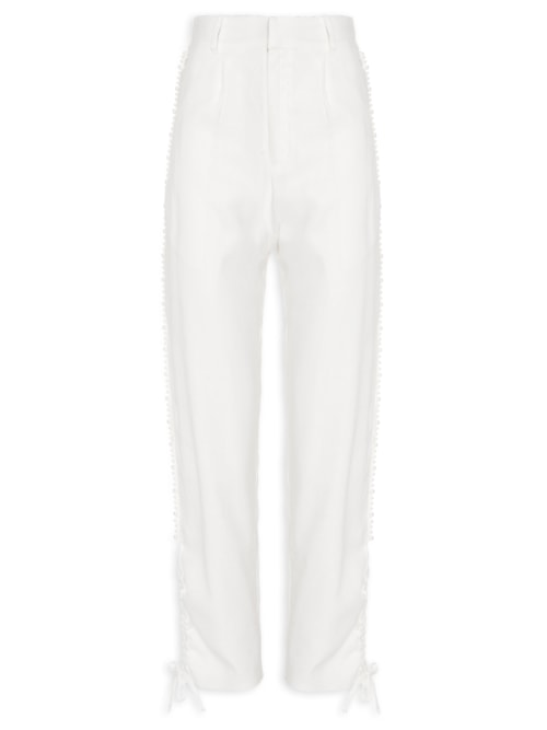 Calça Feminina Duda Pérolas - Off White