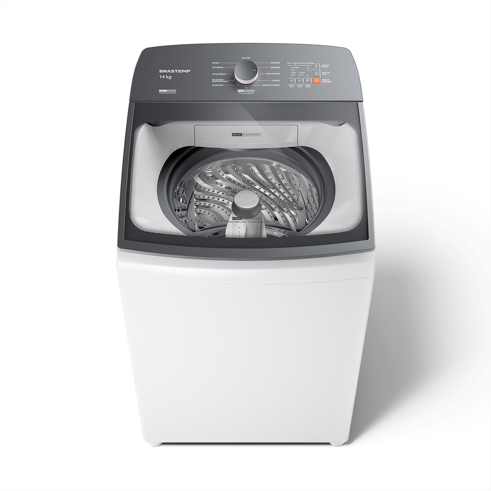 Máquina De Lavar Branca 14Kg Brastemp Com Smart Sensor E Lavagem Rápida - Bwj14ab 110V