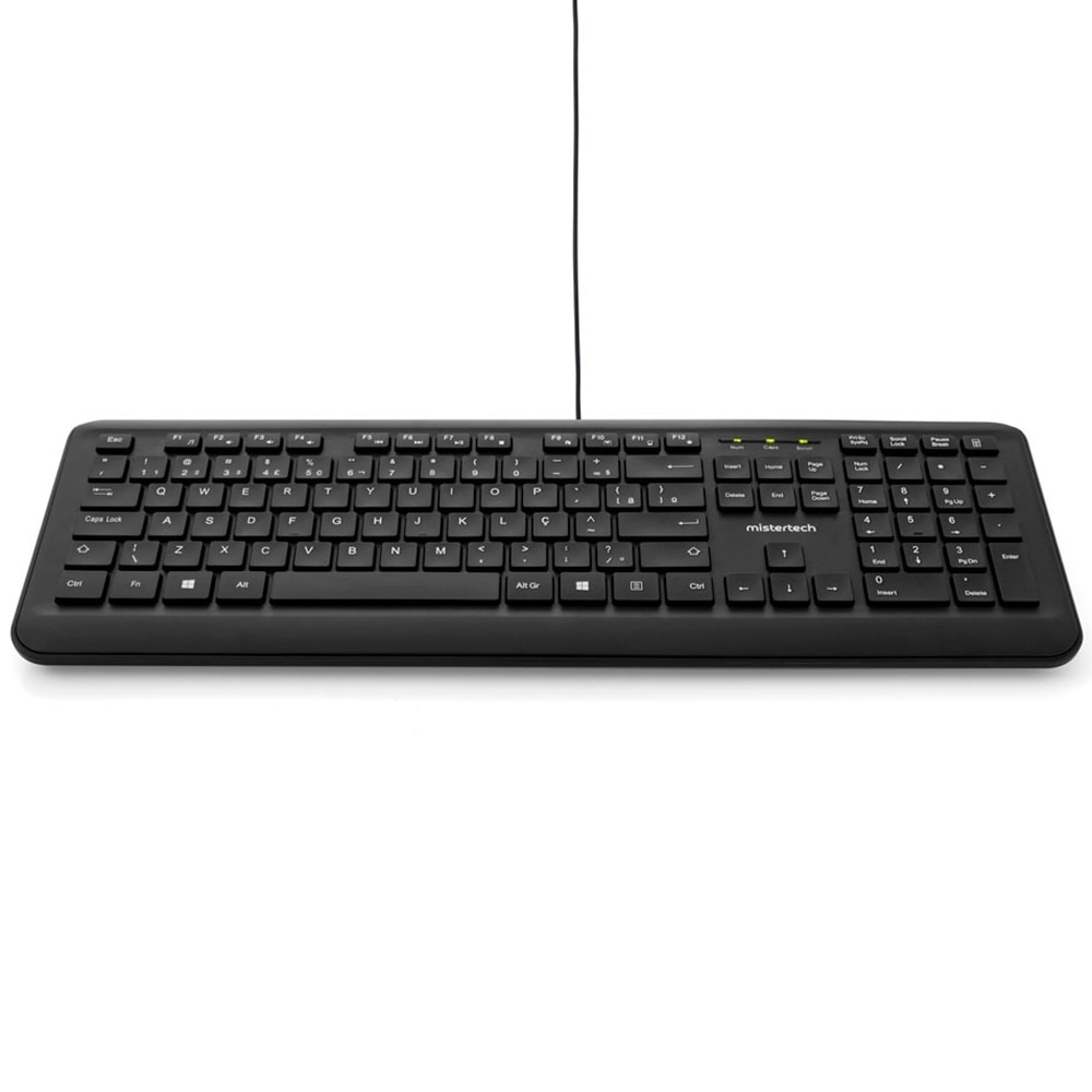 Teclado Mistertech com Fio Mistertech MT4TFIO, Preto