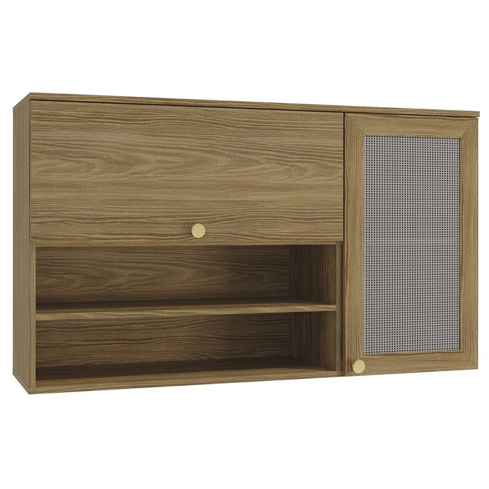 Armário Aéreo de Cozinha Kappesberg 1 Porta M635 Botanic, Nogueira 120 cm