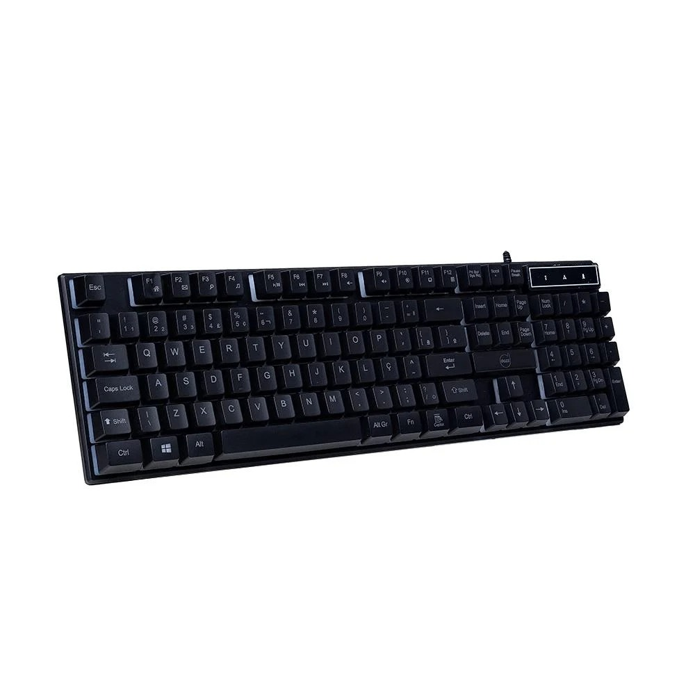 Kit Teclado e Mouse Gamer Dazz Shadowstrike Teclado Membrana USB 2.0 Rainbow