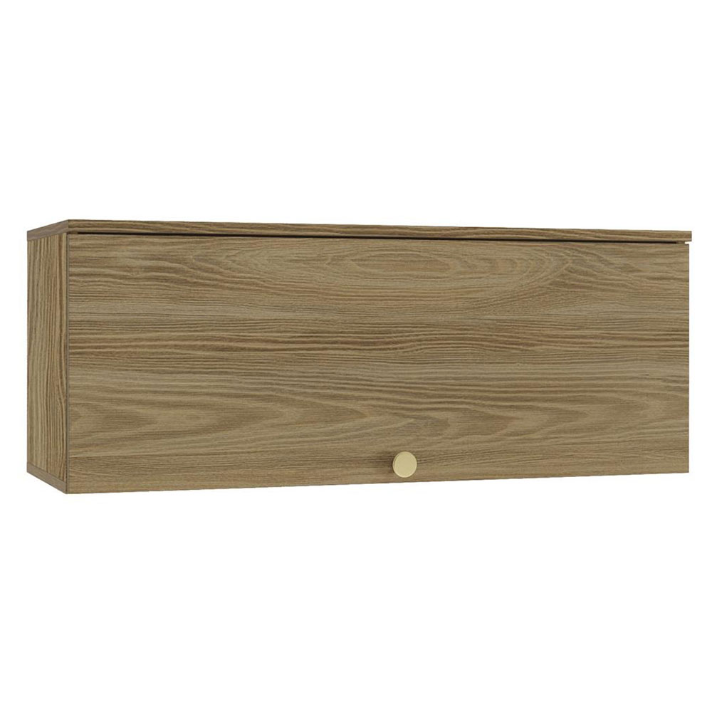 Armário Aéreo de Cozinha Kappesberg 1 Porta Basculante Botanic M638, Nogueira 90 cm