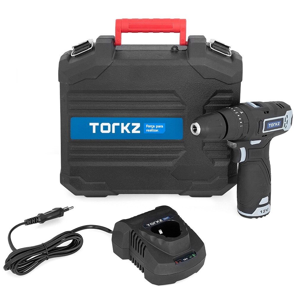Furadeira Parafusadeira de Impacto à Bateria Torkz Profissional TRB0014, 1 Bateria, 12V Furadeira Parafusadeira de Impacto à Bateria Torkz Profissional TRB0014, 1 Bateria, 12V